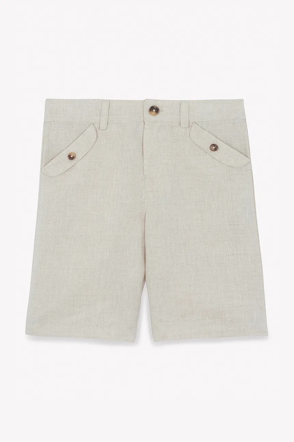 Otroške lanene kratke hlače Tartine et Chocolat CA26003.140.152 bež SS25