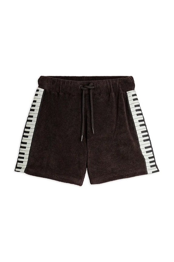 Παιδικό βαμβακερό σορτς Mini Rodini Piano terry 2523014899 μαύρο SS25
