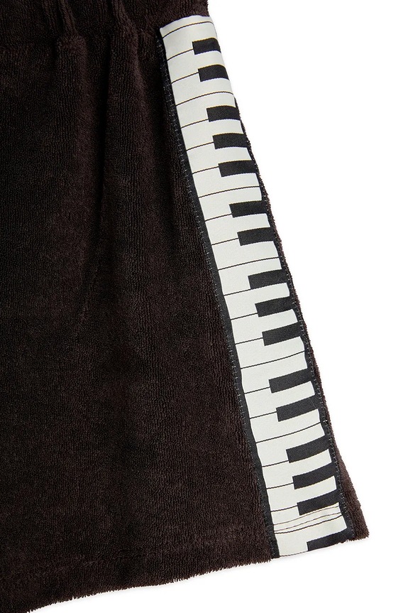 Παιδικό βαμβακερό σορτς Mini Rodini Piano terry μαύρο 2523014899