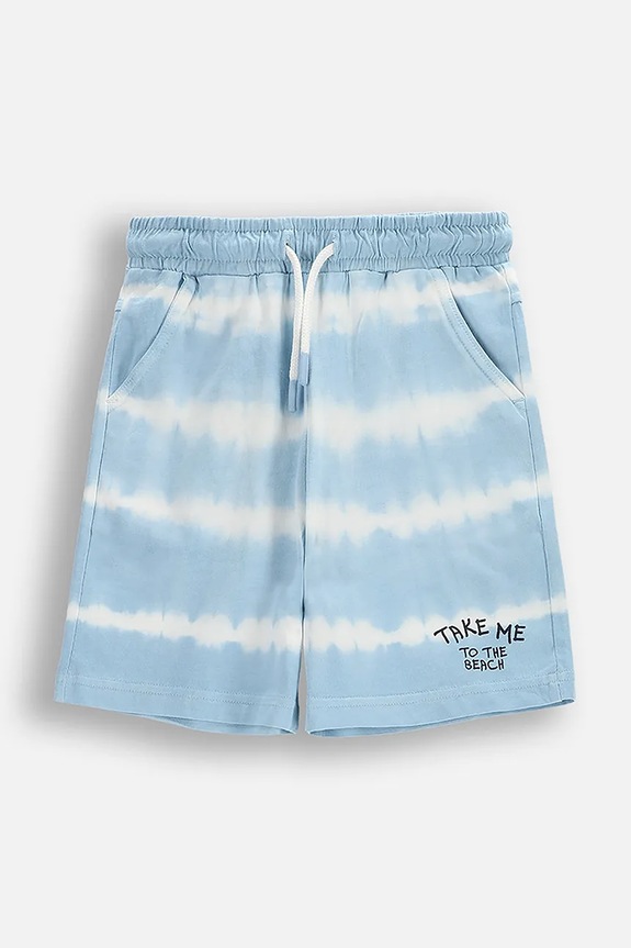 Coccodrillo pantaloni scurți din bumbac WC5121503HBK albastru SS25