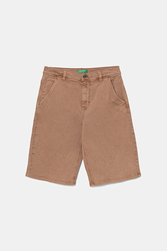 Otroške kratke hlače United Colors of Benetton Z elastanom rjava 4QNJC903Q.G.Seasonal