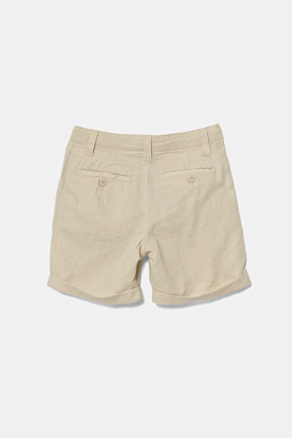 Παιδικό λινό σορτς United Colors of Benetton 43WBC901E.G.Seasonal μπεζ SS25
