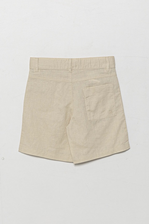 Παιδικό λινό σορτς United Colors of Benetton 43WBG901G.P.Seasonal μπεζ SS25