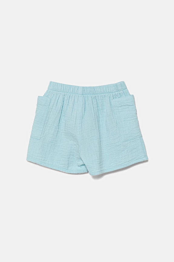 United Colors of Benetton szorty bawełniane niemowlęce 4PZQA9011.W.Seasonal niebieski SS25