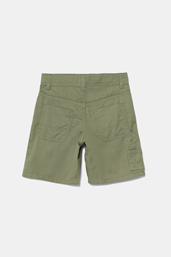 Παιδικό βαμβακερό σορτς United Colors of Benetton 47RGG901Y.P.Seasonal πράσινο SS25