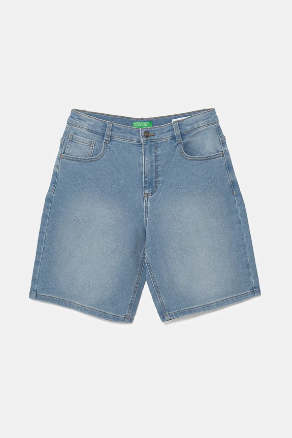 Детски дънков къс панталон United Colors of Benetton еластичен син 44LGC9048.G.Seasonal