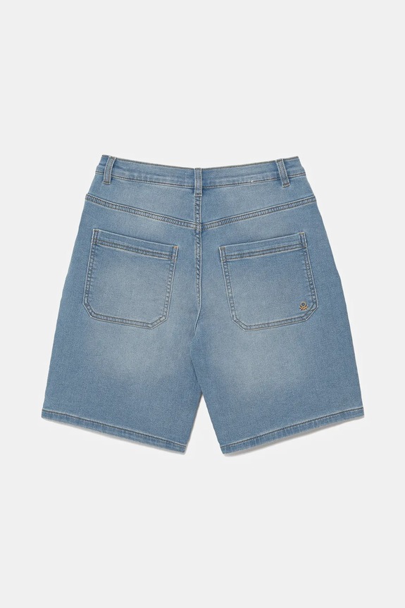 Детски дънков къс панталон United Colors of Benetton 44LGC9048.G.Seasonal син SS25