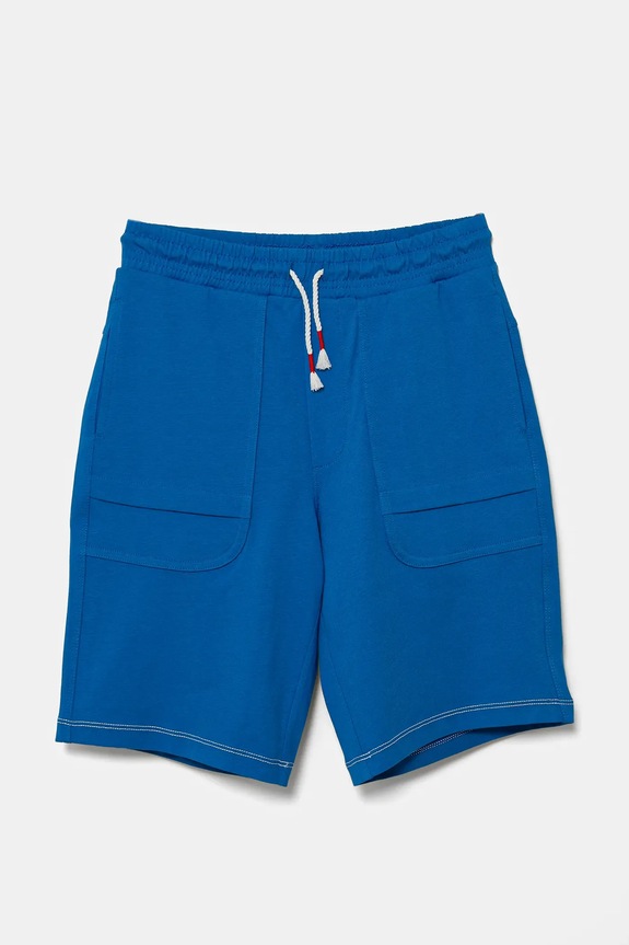 Dětské bavlněné šortky United Colors of Benetton pletenina modrá 3BL0C903J.G.Seasonal