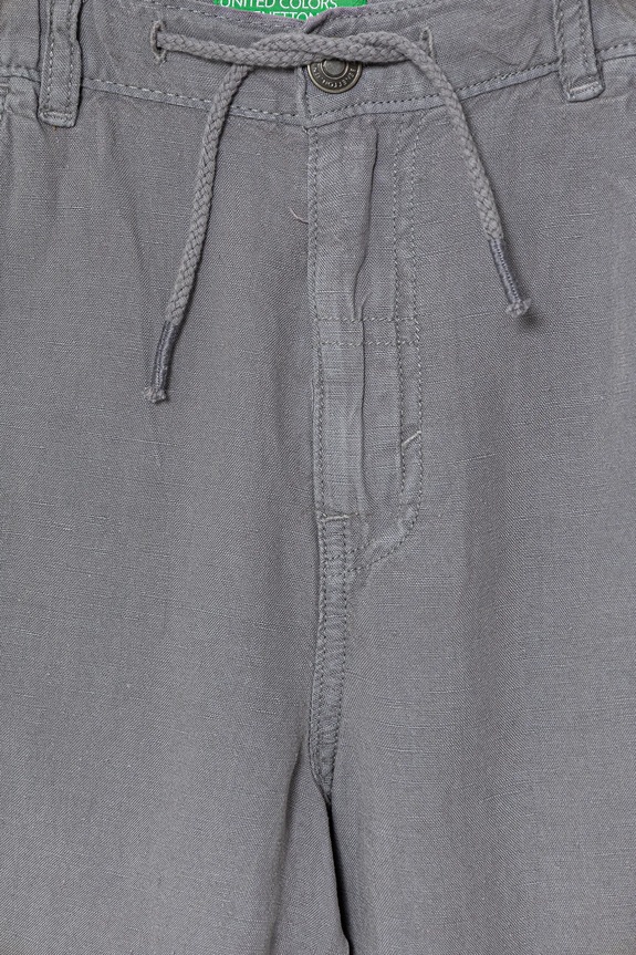 Băieți United Colors of Benetton pantaloni scurți din amestec de in pentru copii 41DAC9043.G.Seasonal gri