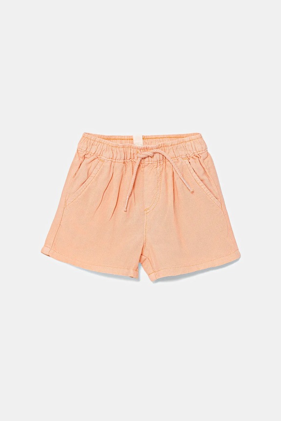 United Colors of Benetton pantaloni scurți din amestec de in pentru bebeluși casual portocaliu 41DAA9012.W.Seasonal