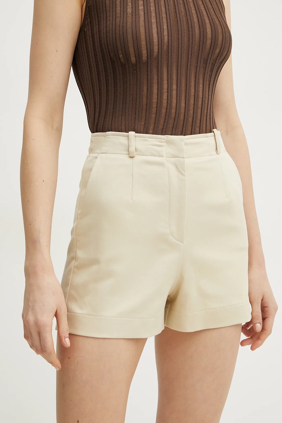 Kratke hlače Patrizia Pepe s elastinom bež 8P0698.A543