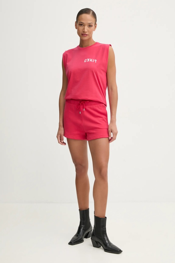 Pinko pantaloni scurti 104284.A2BZ rosu SS25