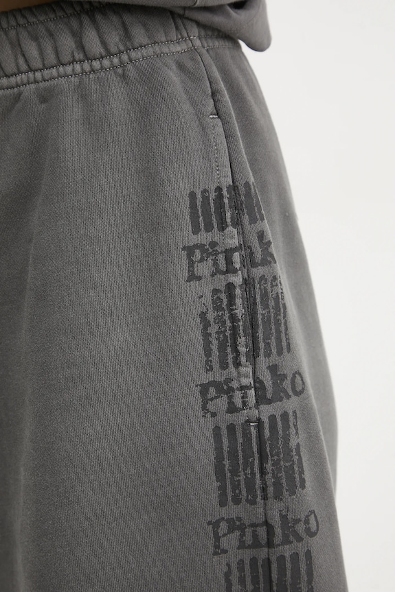 Pinko pantaloni scurti din bumbac 104619.A2CV gri