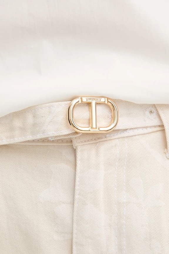 Βαμβακερό σορτσάκι Twinset μπεζ 251TT2205