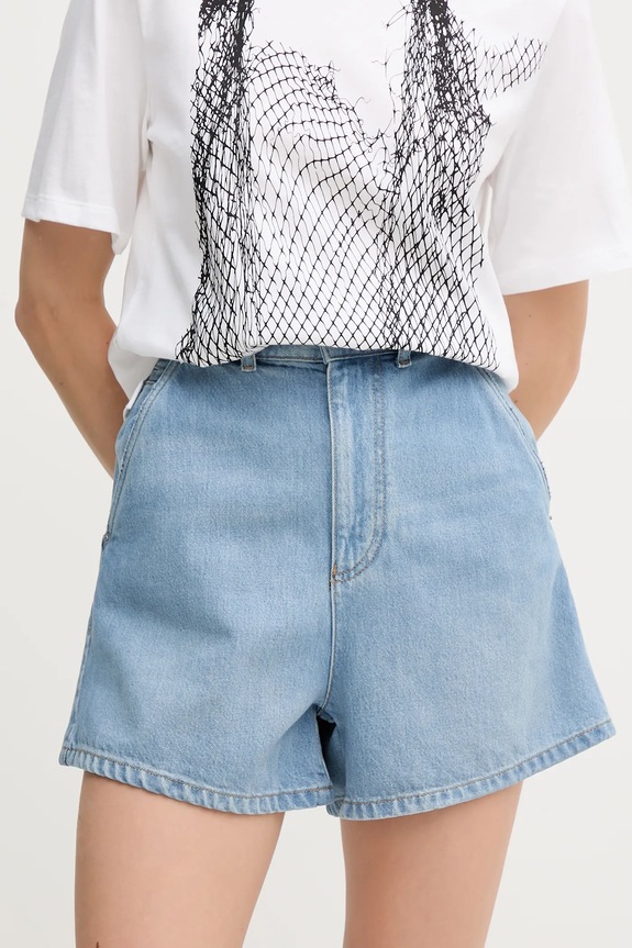 Emporio Armani pantaloni scurți jeans jeans albastru EW001498.AF12675