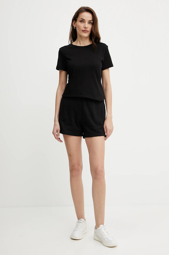 Bavlněné šortky Armani Exchange XW000502.AF12804 černá SS25