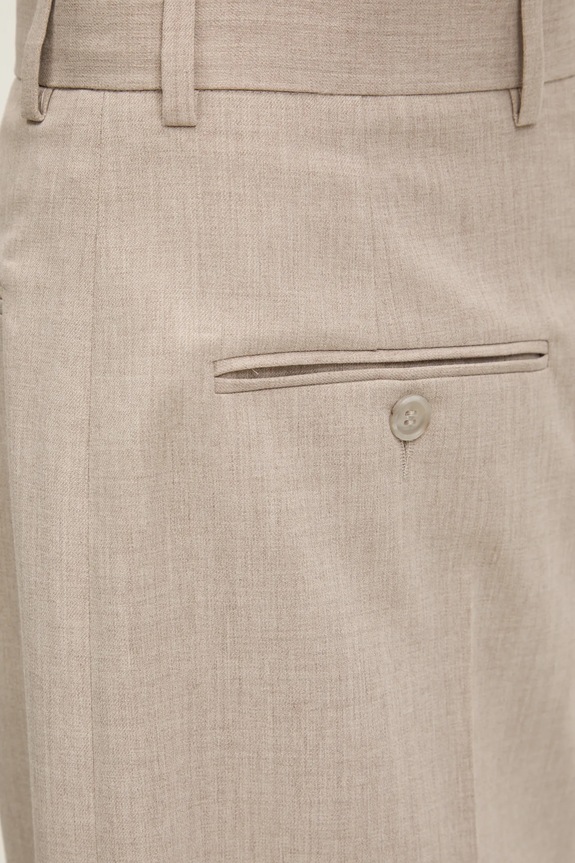 Μάλλινο σορτς MM6 Maison Margiela μπεζ S52MU0125