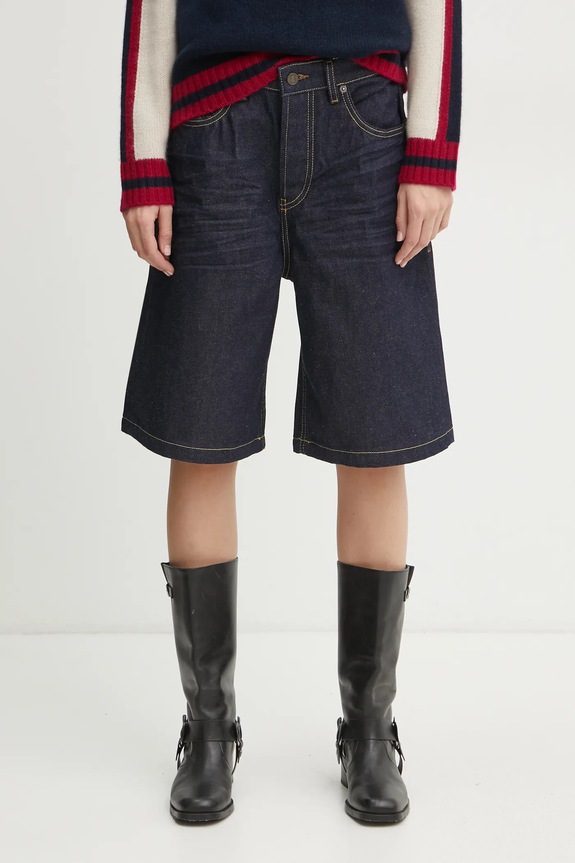 Diesel pantaloni scurti jeans DE-SIRE-SHORT SHORTS bumbac bleumarin A14051.0GRDV