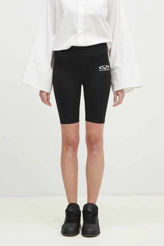 VETEMENTS pantaloni scurti Oval Logo uni negru WA66SS200B