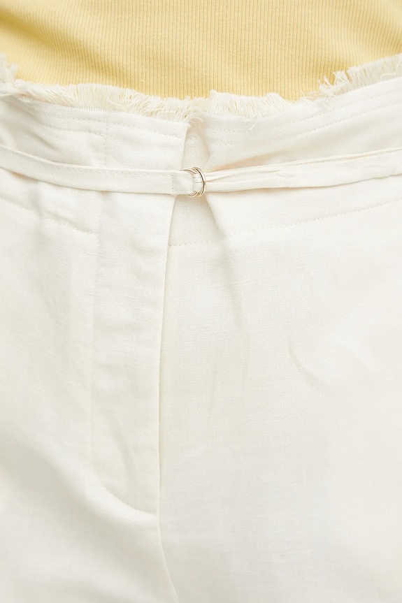 Patrizia Pepe vászonkeverék rövidnadrág bézs 2P1660.A052