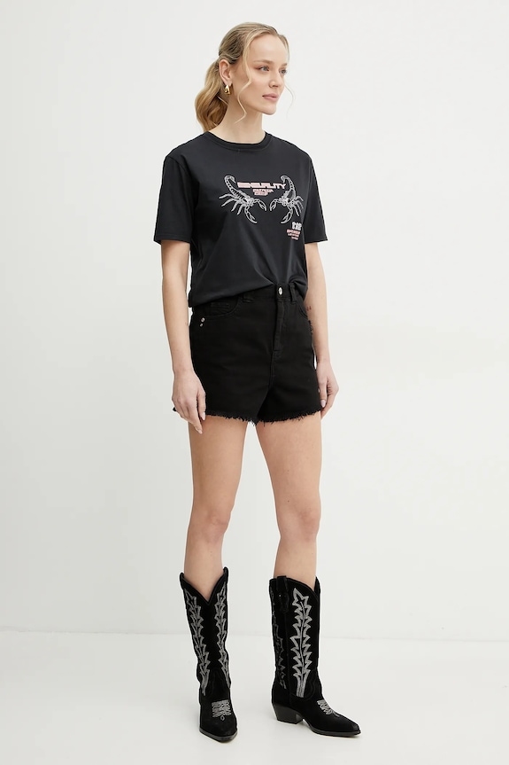 Patrizia Pepe pantaloncini di jeans 2P1692.D107 nero SS25