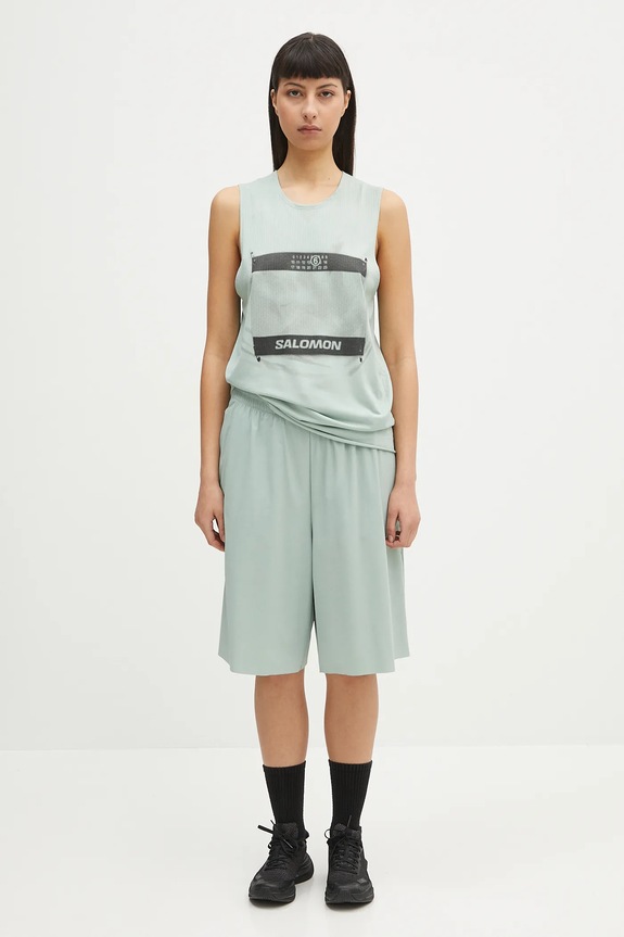 MM6 Maison Margiela pantaloncini S52MU0131.M35417 verde