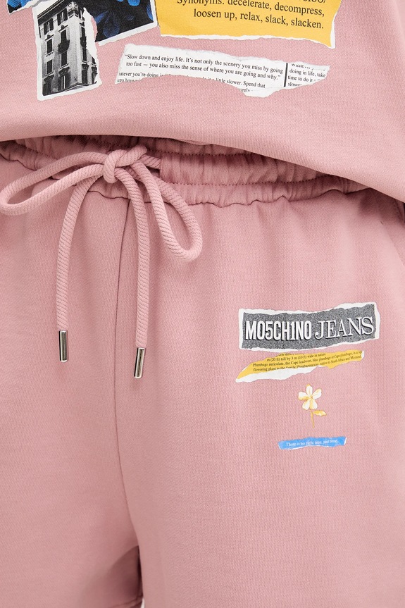 Moschino Jeans pantaloncini in cotone rosa 0322.3228