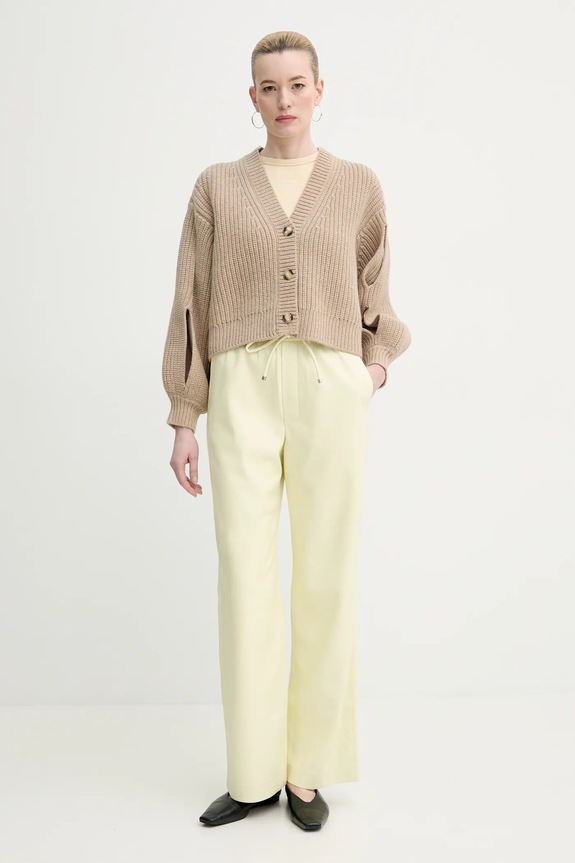 Nanushka cardigan in lana KAROLIN NW25RSCA11974 beige SS25