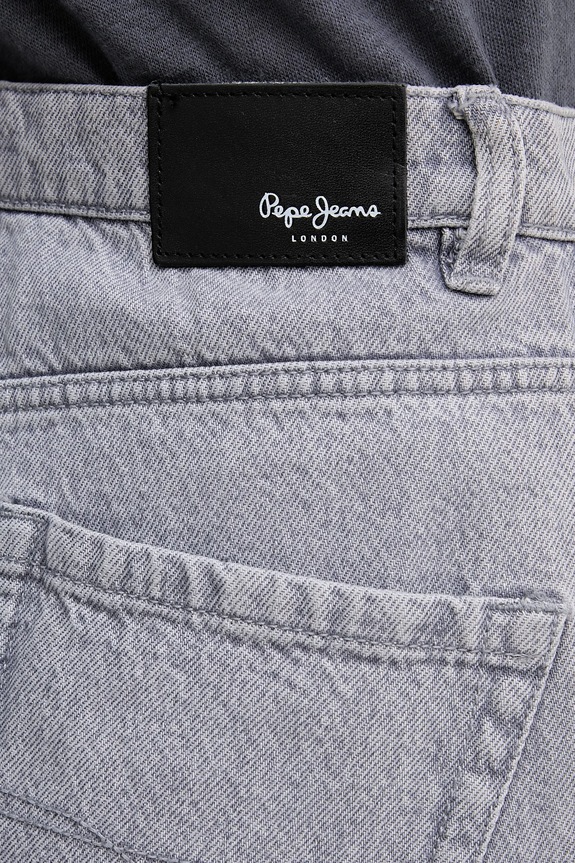 Rifľové krátke nohavice Pepe Jeans A-LINE SHORT UHW RACHEL sivá PL801112UN7