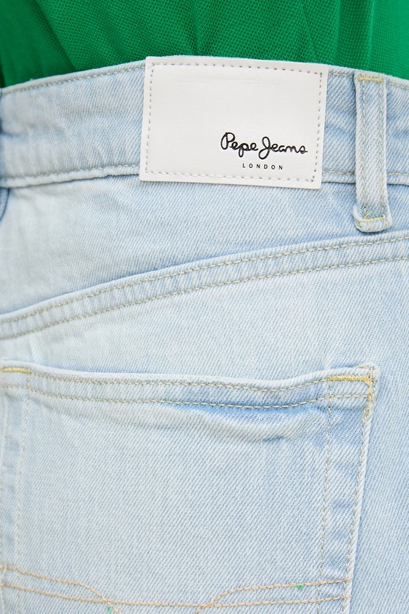 Pepe Jeans farmer rövidnadrág BERMUDA SHORT UHW BREEZE kék PL801176