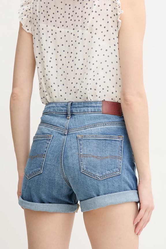 Oblečení Džínové šortky Pepe Jeans FITTED SHORT HW MARY PL801191IC8 modrá