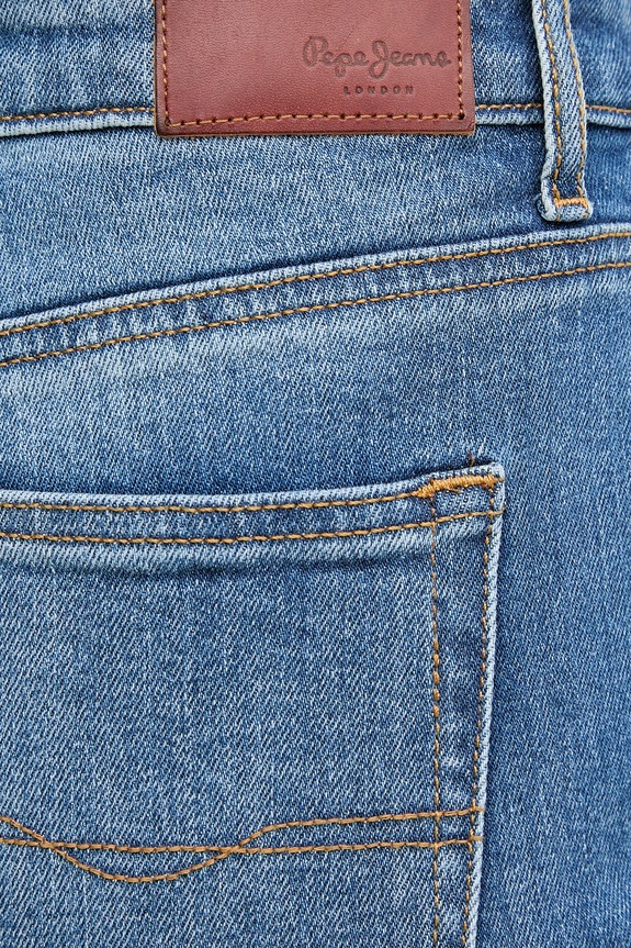 Džínové šortky Pepe Jeans FITTED SHORT HW MARY modrá PL801191IC8