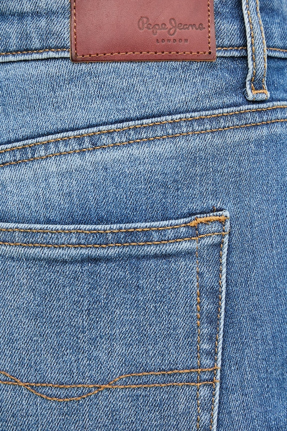 Džínové šortky Pepe Jeans FITTED SHORT HW MARY modrá PL801191IC8