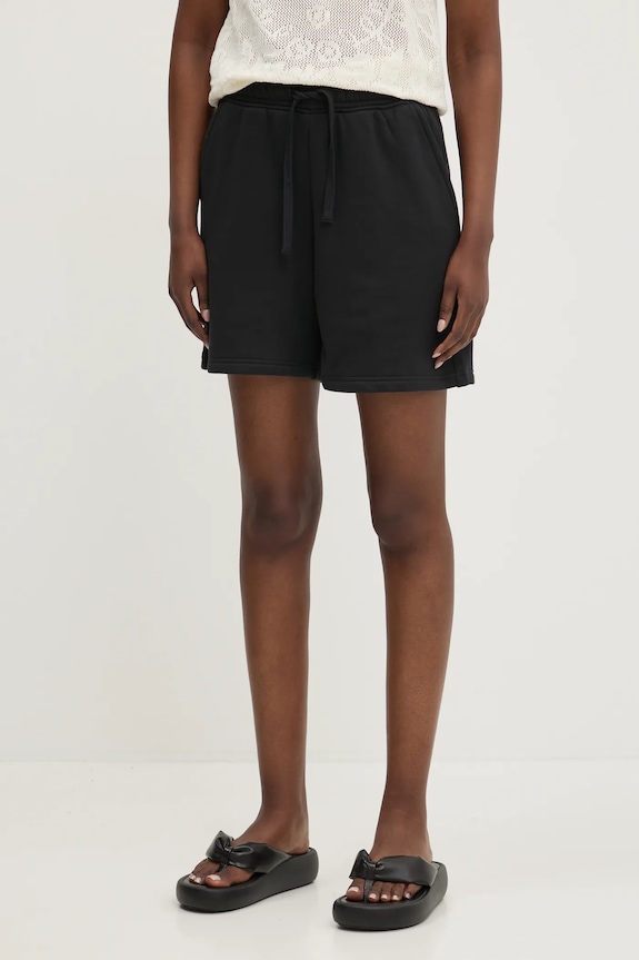 Herschel pantaloni scurti din bumbac bumbac negru 50307.00001