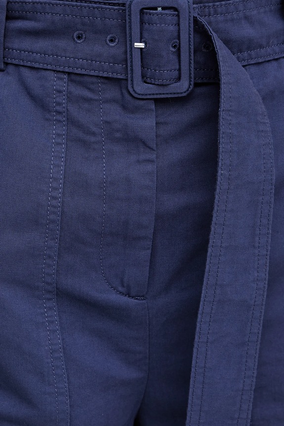 Weekend Max Mara pantaloni scurți din amestec de in bleumarin 2515141012600
