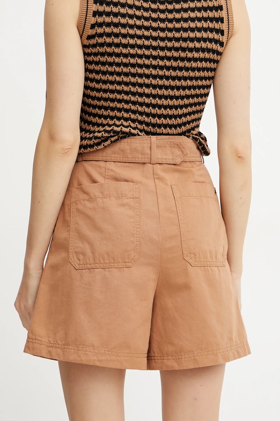 Odjeća Kratke hlače s dodatkom lana Weekend Max Mara 2515141012600 smeđa