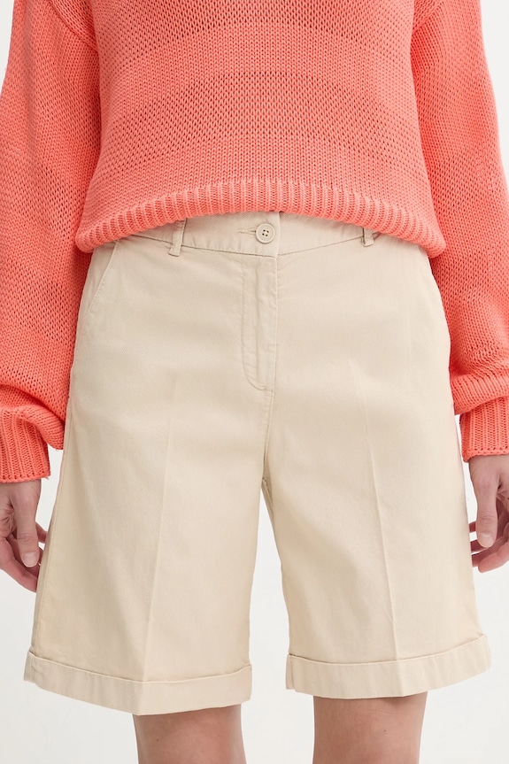 United Colors of Benetton bermudy dámske s elastanom béžová 4CDRD901W