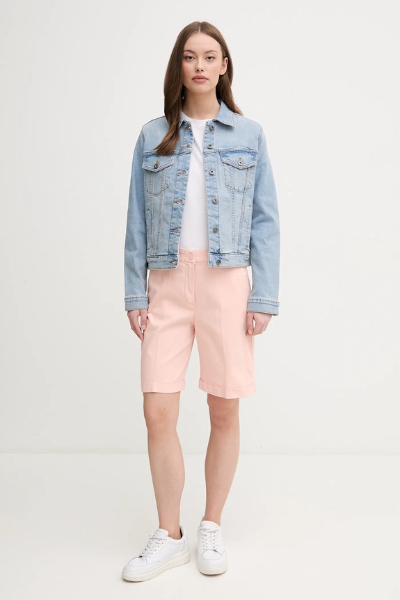 United Colors of Benetton bermude de femei 4CDRD901W roz SS26