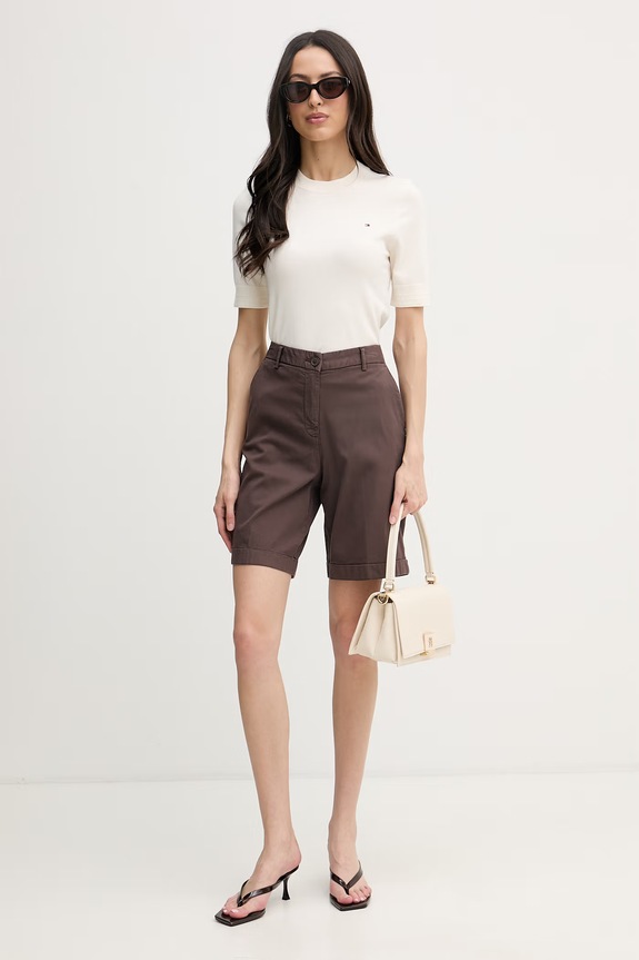United Colors of Benetton bermude de damă 4CDRD901W maro SS26
