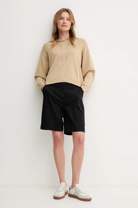United Colors of Benetton bermudy damskie 4CDRD901W czarny SS26