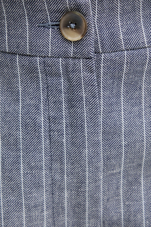 Λινό σορτς United Colors of Benetton 49KBD901X μπλε