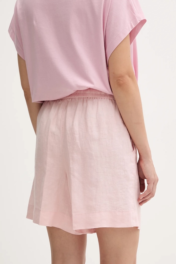 Îmbrăcăminte United Colors of Benetton pantaloni scurți din in 4AGHD901T roz