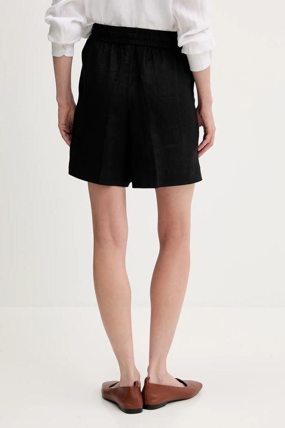Îmbrăcăminte United Colors of Benetton pantaloni scurți din in 4AGHD901T negru