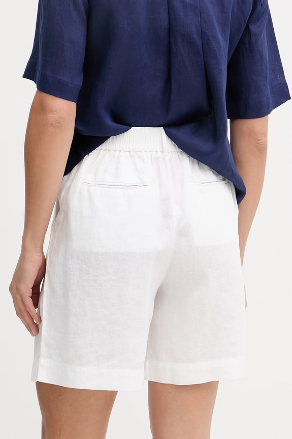 Îmbrăcăminte United Colors of Benetton pantaloni scurți de femei din in 4AGHD901V alb