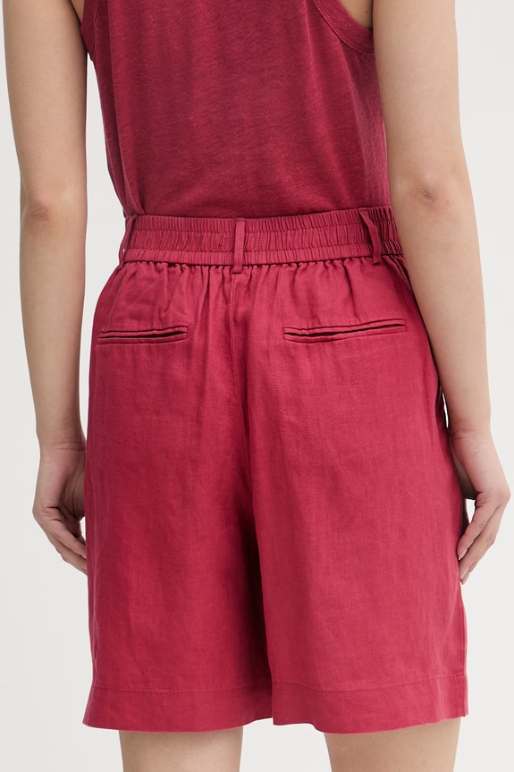 Îmbrăcăminte United Colors of Benetton Pantaloni scurți de damă din in 4AGHD901V rosu