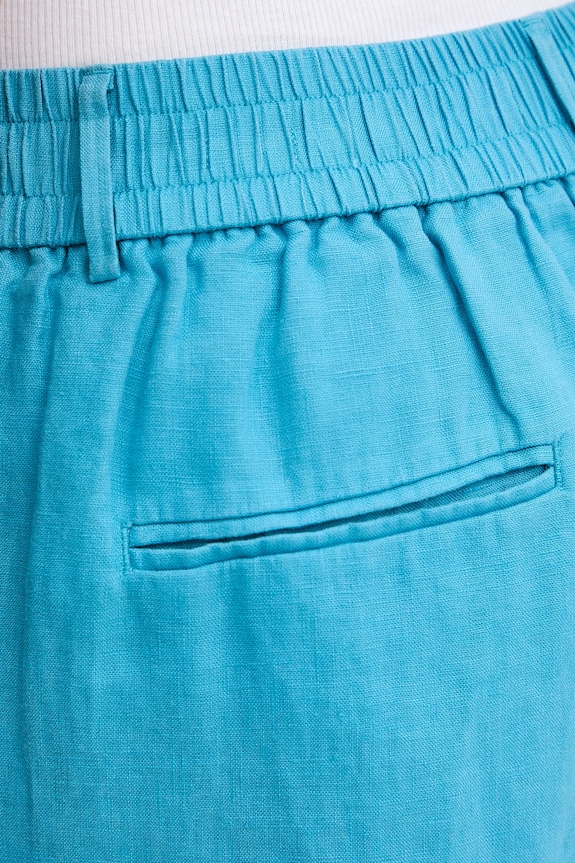 United Colors of Benetton pantaloni scurți de damă din in albastru 4AGHD901V
