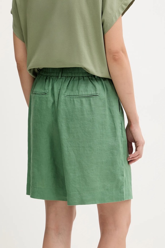 Îmbrăcăminte United Colors of Benetton pantaloni scurți de femei din in 4AGHD901V verde