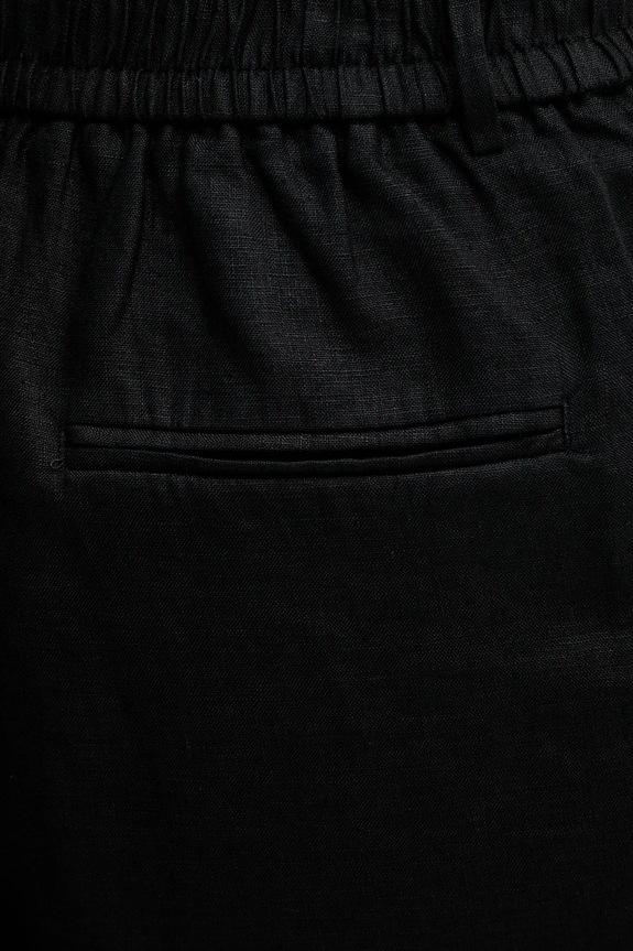 United Colors of Benetton Pantaloni scurți de femei din in negru 4AGHD901V