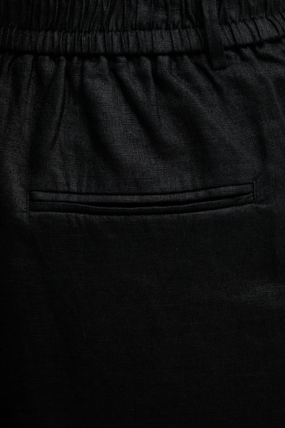 United Colors of Benetton Pantaloni scurți de femei din in negru 4AGHD901V