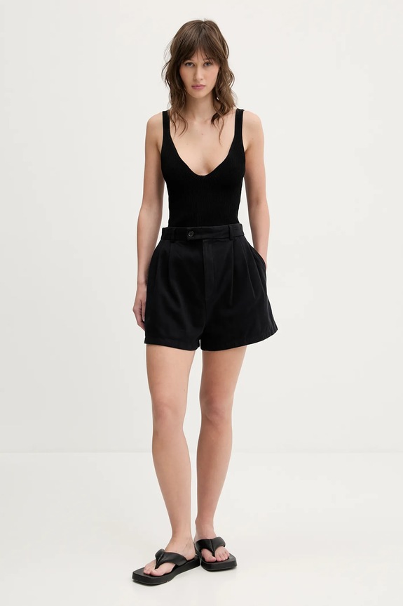 Filippa K pamut rövidnadrág 31368.FK fekete SS25